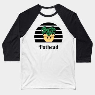 Pothead with Monstera Plant Baseball T-Shirt